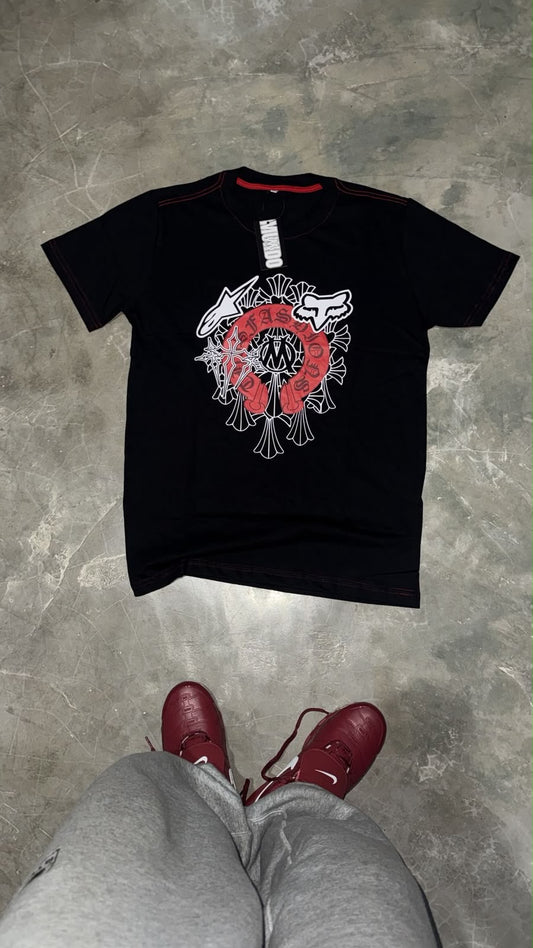 WORLD CHROME PRETO COM VERMELHO