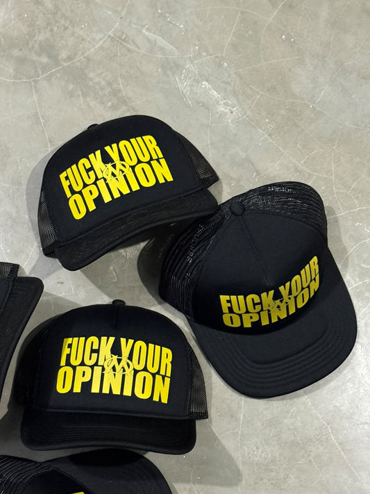 BONÉ MUNDO TRUCKER PRETO COM AMARELO